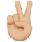 Victory Hand - Medium Light emoji on Apple